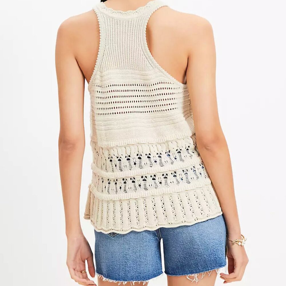 🦋 LOFT - Pointelle Swing Sweater Tank Top - Picture 6 of 6